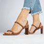 Sacha Dames Bruine sandalen met rechte hak - Thumbnail 2