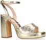 Sacha Dames Goudkleurige platform sandalen met hak - Thumbnail 2