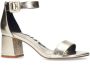 Sacha Dames Gouden metallic sandalen met blokhak - Thumbnail 3