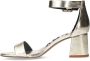 Sacha Dames Gouden metallic sandalen met blokhak - Thumbnail 4