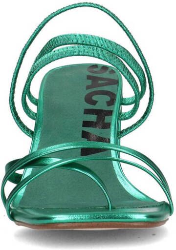 Sacha sandalettes groen metallic