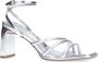 Sacha Dames Zilveren metallic sandalen met hak - Thumbnail 4