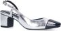 Sacha Dames Zilveren metallic slingbacks met blokhak - Thumbnail 3