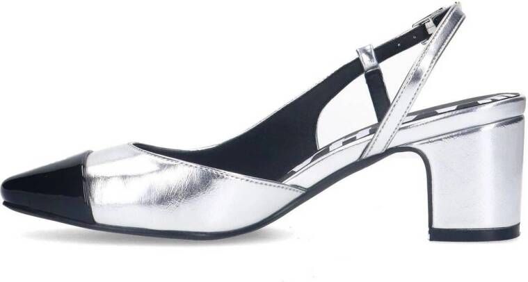 Sacha slingback pumps zilver