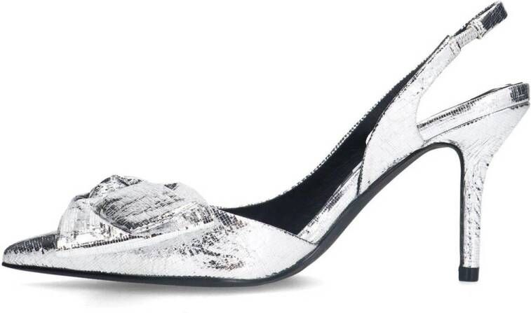 Sacha slingback pumps zilver