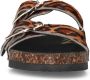 Sacha Leren slippers met luipaardprint - Thumbnail 3