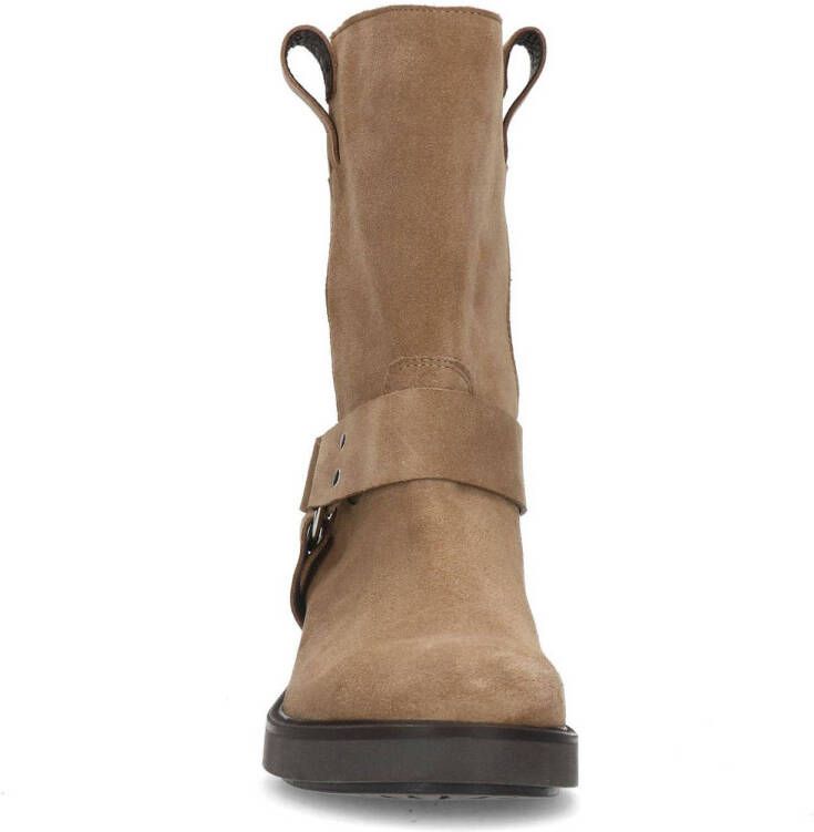 Sacha suède bikerboots taupe