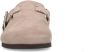 Sacha Dames Taupe leren clogs met studs - Thumbnail 3