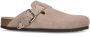 Sacha Dames Taupe leren clogs met studs - Thumbnail 4