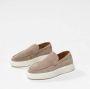 Sacha Heren Beige suède loafers met witte zool - Thumbnail 4