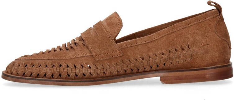 Sacha suède loafers bruin