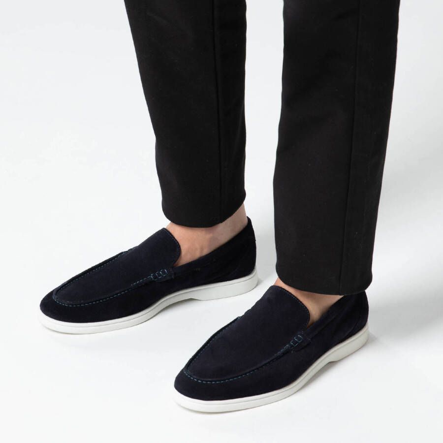 Sacha suède loafers donkerblauw