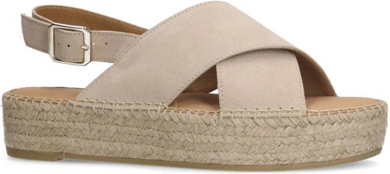 Sacha suède sandalen beige