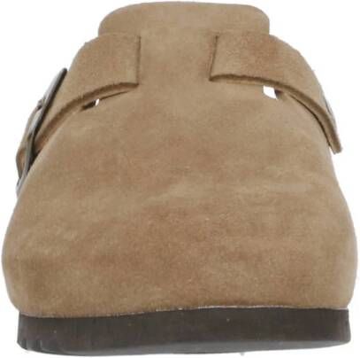 Scholl Fae suède clogs taupe