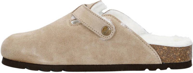 Scholl suède clogs beige