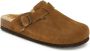 Scholl FAE NEW F Suede SA Womens Taupe FALSO Clogs Taupe - Thumbnail 4