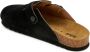 Scholl FAE NEW Suede SA Womens Black FALSO Clogs Black - Thumbnail 4