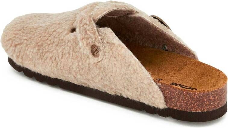 Scholl teddy clogs taupe