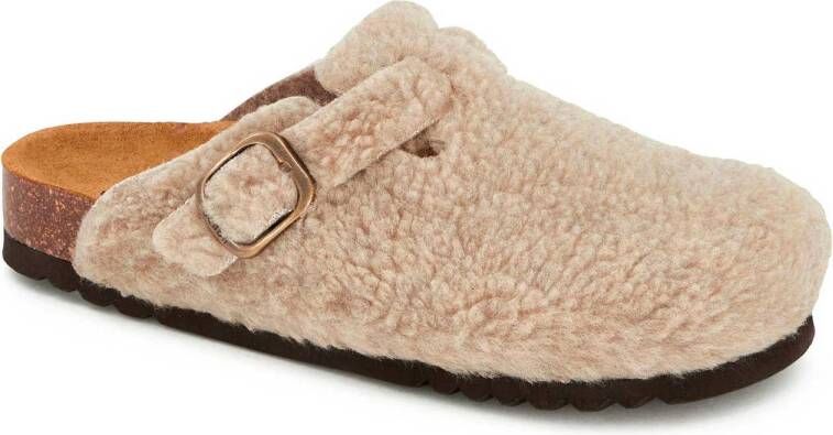 Scholl teddy clogs taupe