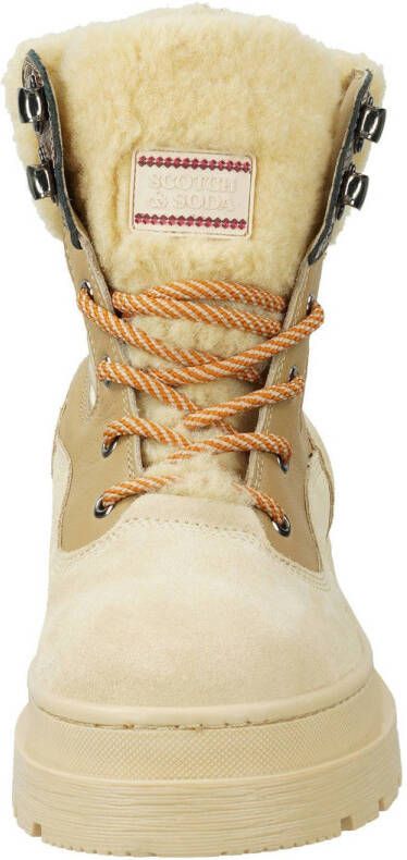 Scotch & Soda Aubri Mid suède veterboots beige