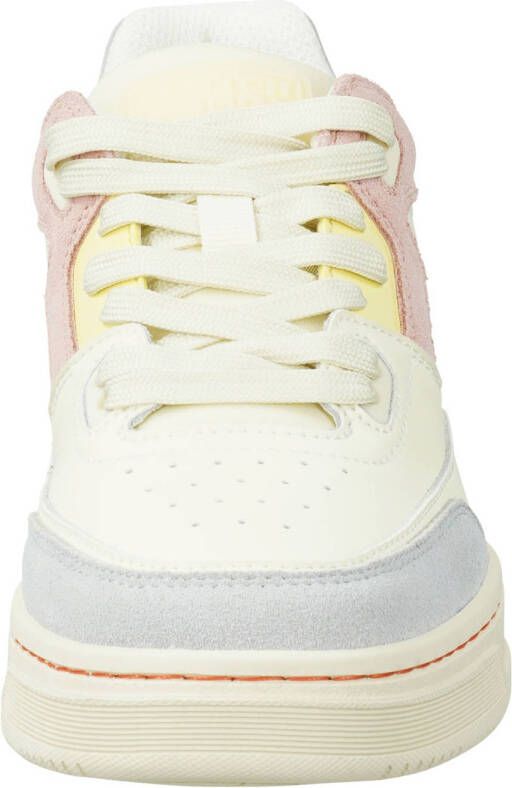 Scotch & Soda Elli leren sneakers wit pastel