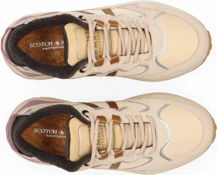 Scotch & Soda Mount W chunky suède sneakers beige cognac