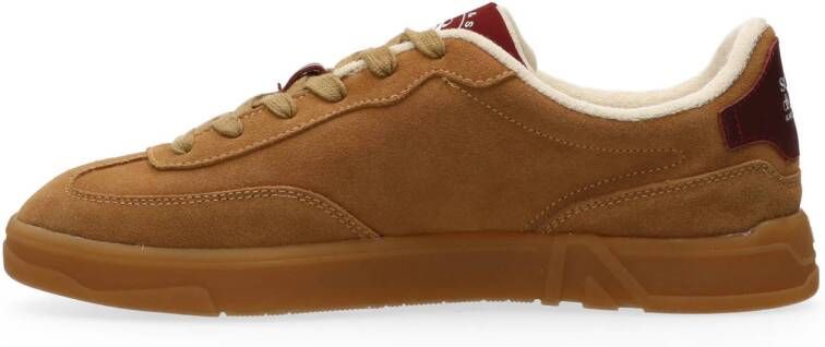 Scotch & Soda Slim leren sneakers cognac