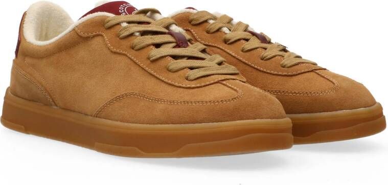 Scotch & Soda Slim leren sneakers cognac