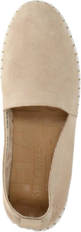 Shabbies Amsterdam leren espadrilles beige