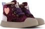 Shoesme fluwelen sneakers bordeauxrood - Thumbnail 2