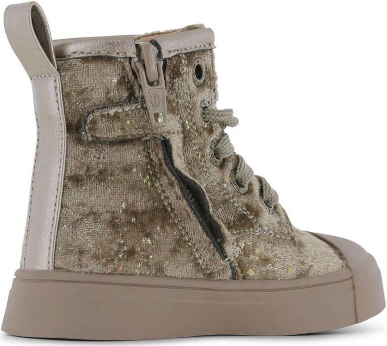 Shoesme fluwelen sneakers goud