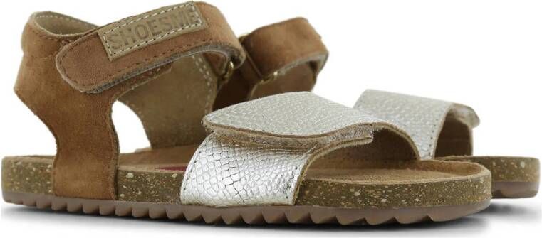 Shoesme leren sandalen bruin goud