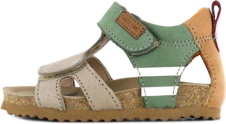 Shoesme leren sandalen groen grijs