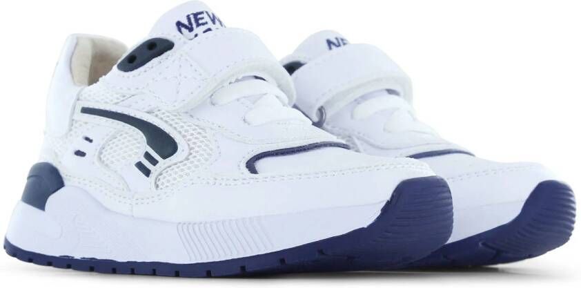 Shoesme leren sneakers wit blauw