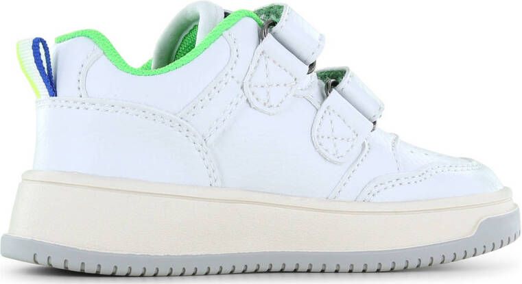 Shoesme leren sneakers wit groen