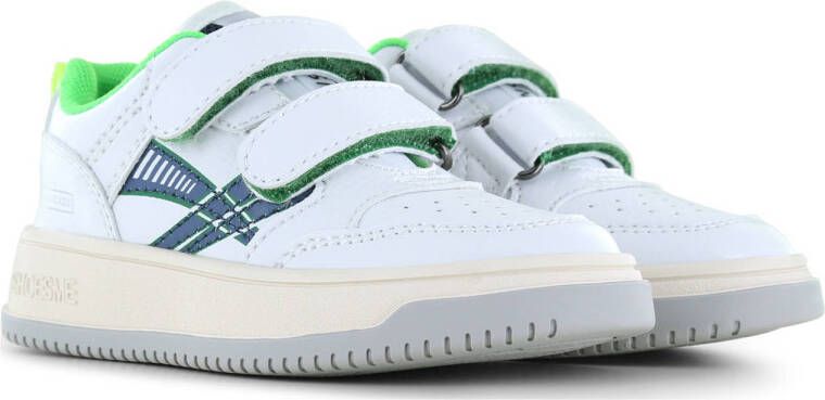 Shoesme leren sneakers wit groen