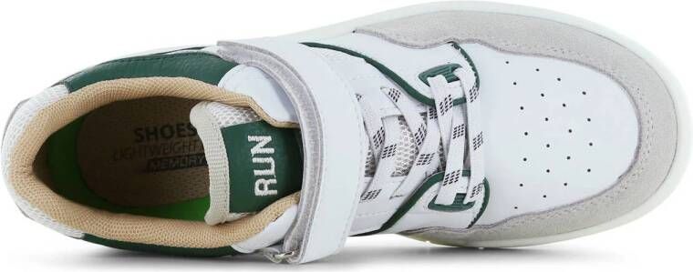 Shoesme leren sneakers wit groen