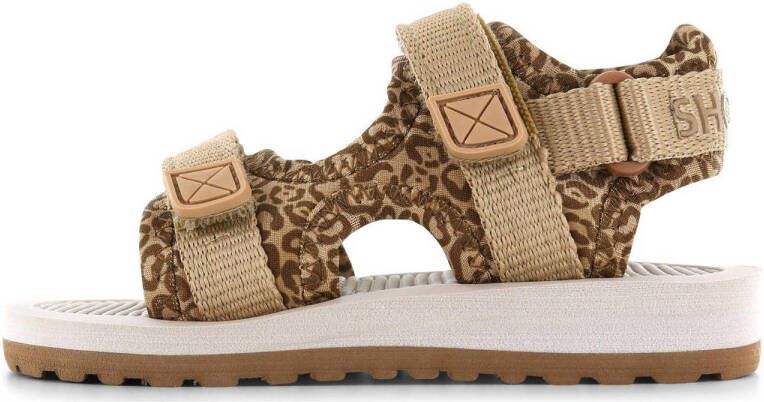 Shoesme sandalen met panterprint beige