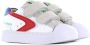 Shoesme witte klittenband sneaker met rode striping - Thumbnail 5