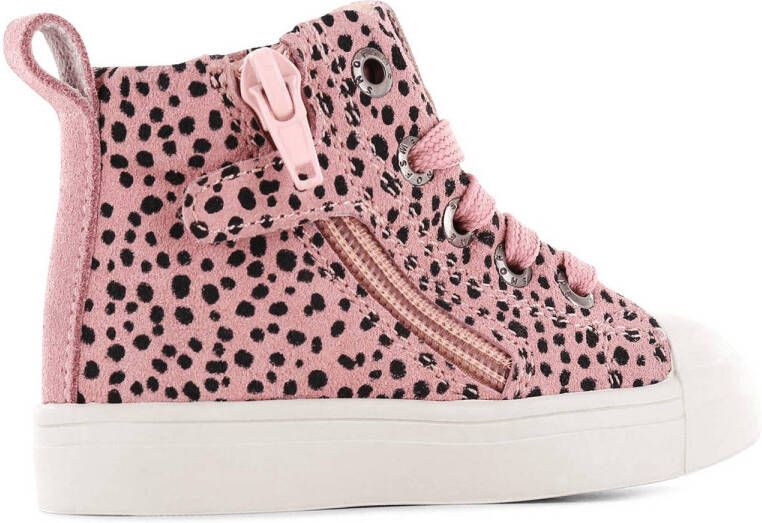 Shoesme SH22W021-A leren sneakers roze