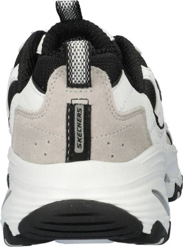 Skechers Arch Fit D'Lites chunky sneakers wit zwart