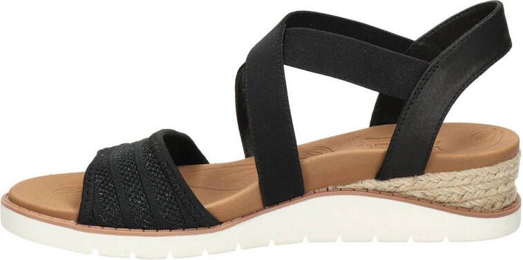 Skechers Bobs Beach Kiss ArchFit sandalen zwart