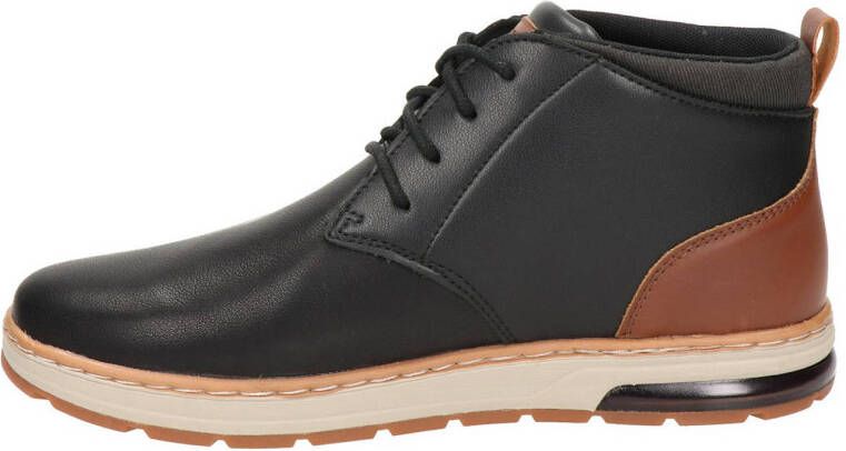 Skechers Evenston Renli leren veterschoenen zwart bruin