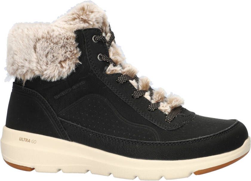 Skechers Glacial Ultra gevoerde veterboots zwart