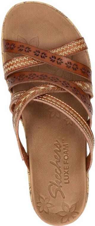 Skechers Luxe Foam slippers cognac