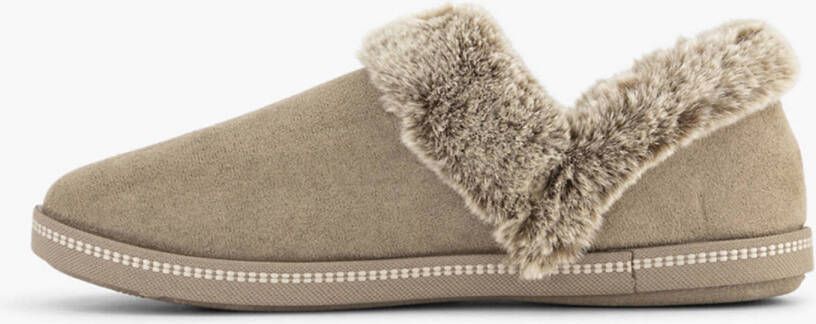 Skechers pantoffels taupe