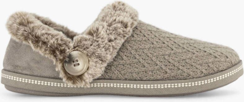 Skechers pantoffels taupe