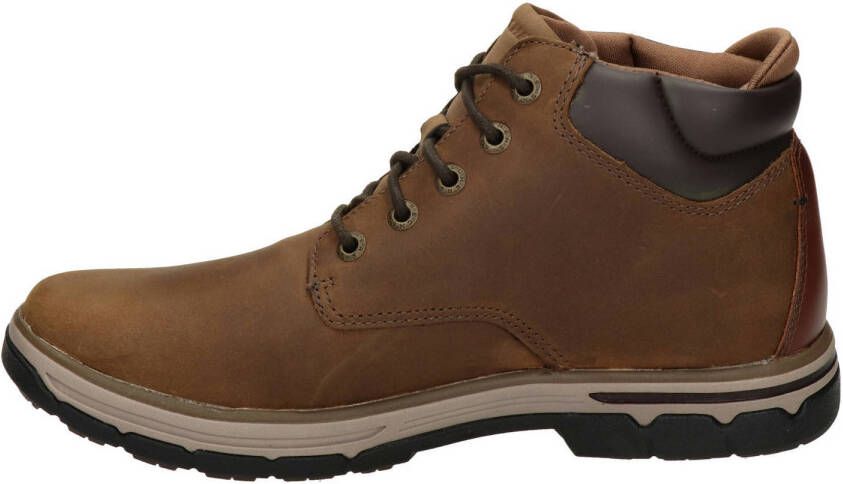 Skechers Segment 2.0 leren veterschoenen bruin