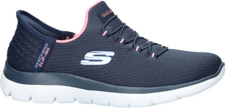 Skechers slip-on sneakers donkerblauw