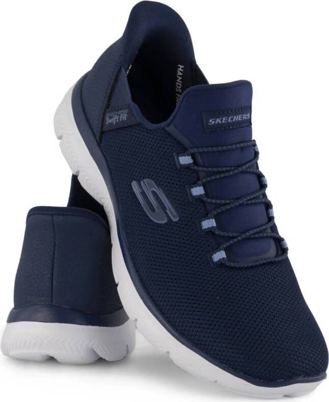 Skechers slip-on sneakers donkerblauw